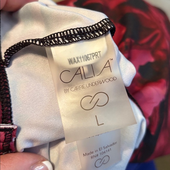 Calia by Carrie Underwood Move Low Back Tank, Size Large, Floral Dusk - Picture 9 of 9